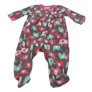 Carters Baby Elephant Fleece Footed Sleep & Play Pajamas 3 Months